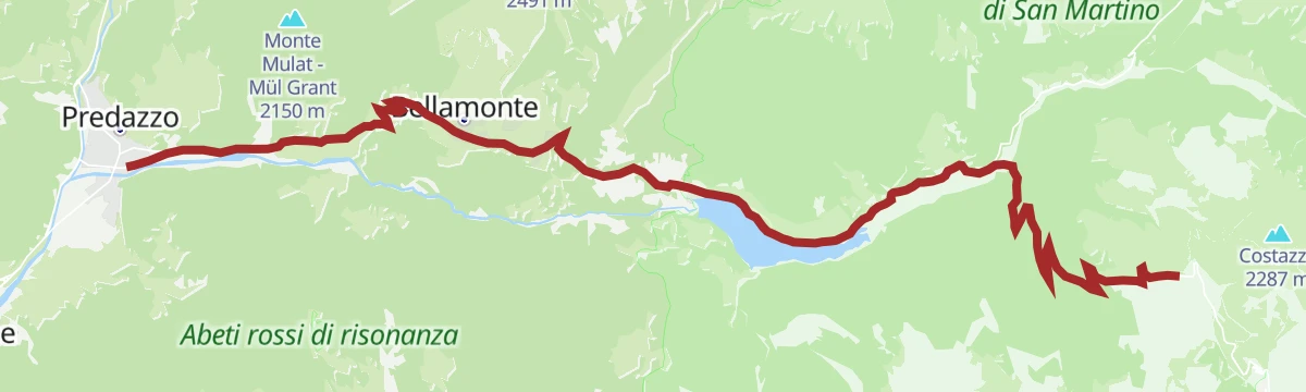 Route map: Climbs Giro d'Italia - P.so Rolle